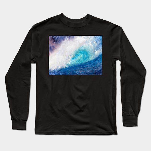 Big Waves Long Sleeve T-Shirt by Randy Noble Design & Illustration